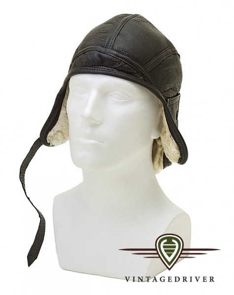 Navigator Lederhaube schwarz